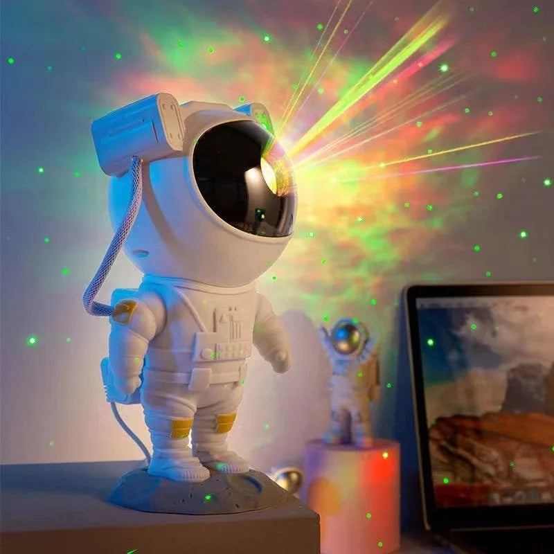 Spaceman Projection Lamp, Seven Color Night Light Projection with 8 Free Rotation 360 °   Effect, Star Projector with Remote Control for Indoor Bedroom, Gift