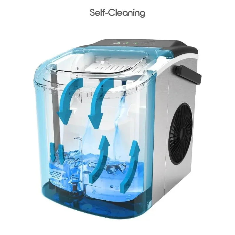 Electric Ice maker for Bar Home Kitchen Office bullet cylindrical Cube Maker via Scoop Automatic mini ice making Machine