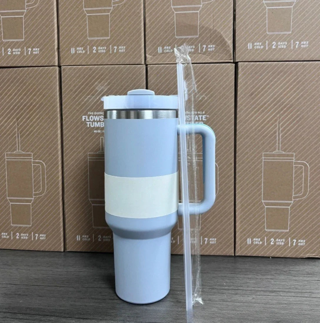 New eBay Limited Edition Stanley 2nd Generation 40OZ Stainless Steel Car Straw Insulated Cup Car Cup Sports Water Bottle