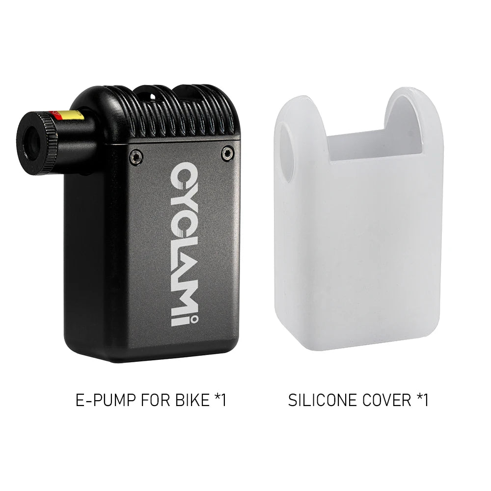 CYCLAMI Small Mini Portable E-Pump for Bicycle Cordless Air Inflator Presta Schrader Valve Pump Cycling MTB Bike Accessories