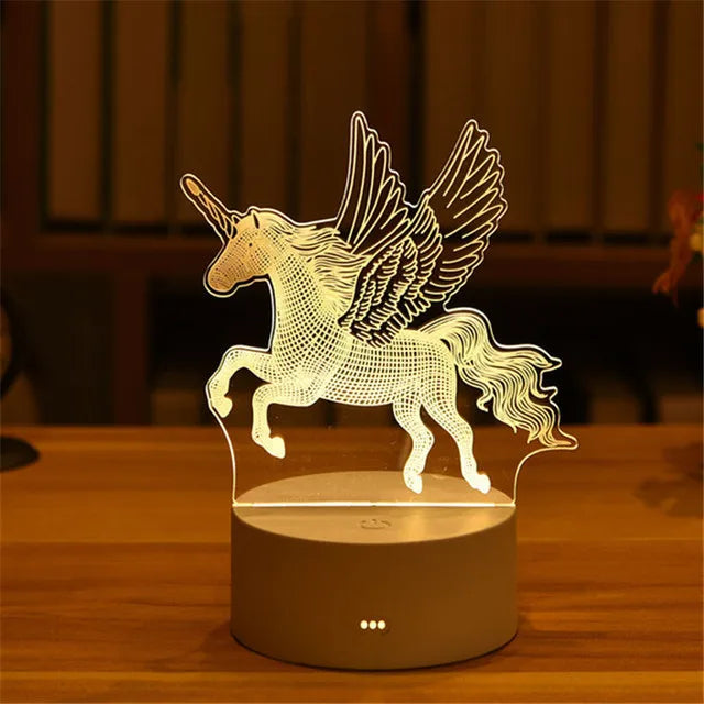 Romantic Love 3D Acrylic Led Lights for Home Children's Night Light Table Lamp Birthday Party Decor Valentine's Day Bedside Lamp